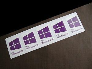 Purple Windows Logo - 5 PCS Windows 10 Pro Sticker Badge Logo Decal laptop PC Purple color ...