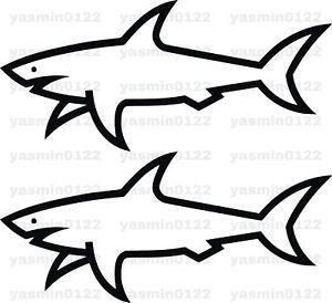 Black and White Shark Logo - Paul And Shark logo badge stickers X2 Black White Blue Red & Silver ...