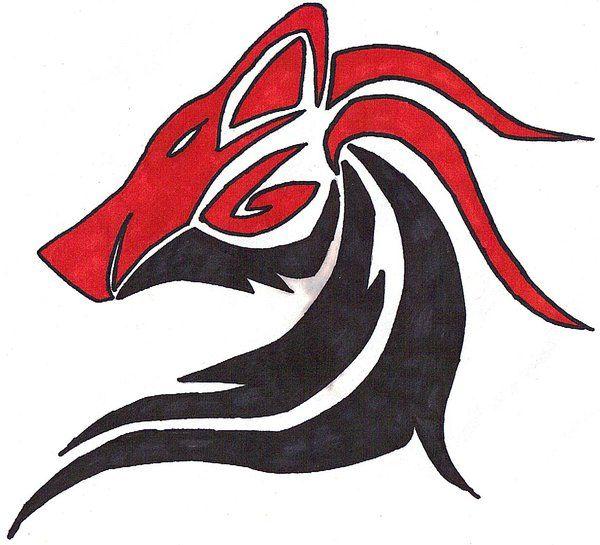 Black and Red Wolf Logo - Black And Red Wolf Drawing