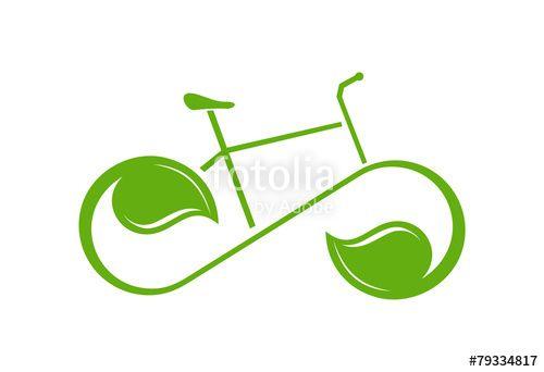 Green Bike Logo - Bike eco logo vector