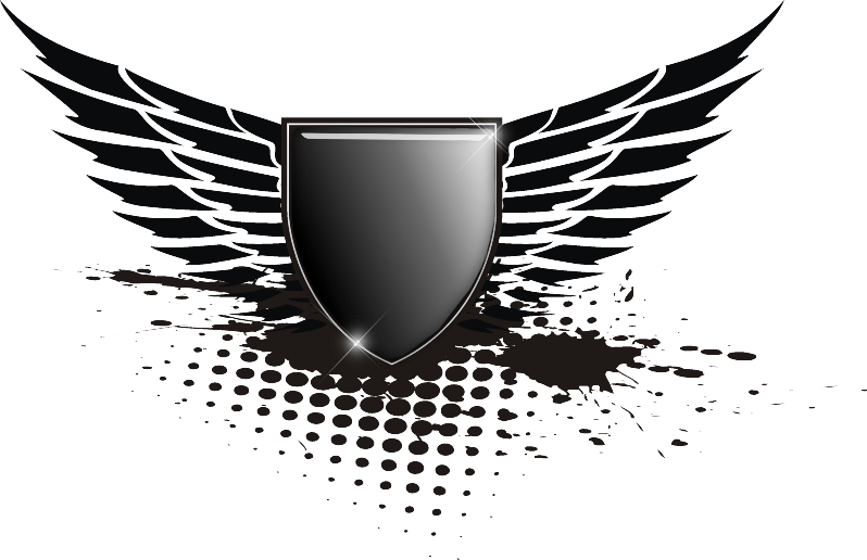 Black Shield Logo - Black Shield Wings (PSD)