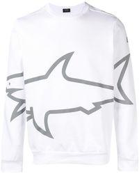 Black and White Shark Logo - Markus Lupfer Merino Wool Shark Jumper in Black for Men - Lyst