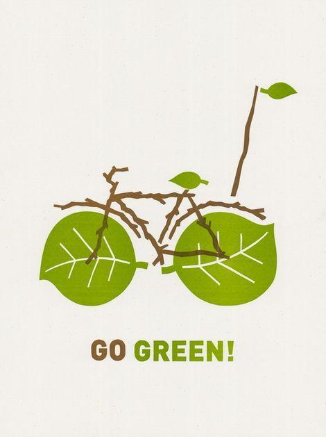 Green Bicycle Logo - Poster Cabaret Bike Print Set Giveaway. Go Grow Green. Go