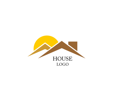 House Building Logo - Sun house building construction vector logo inspiration download ...