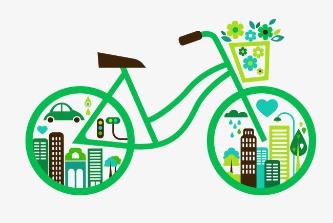 Green Bicycle Logo - Green Bicycle, Green Vector, Bicycle Vector, Environmental Cycling
