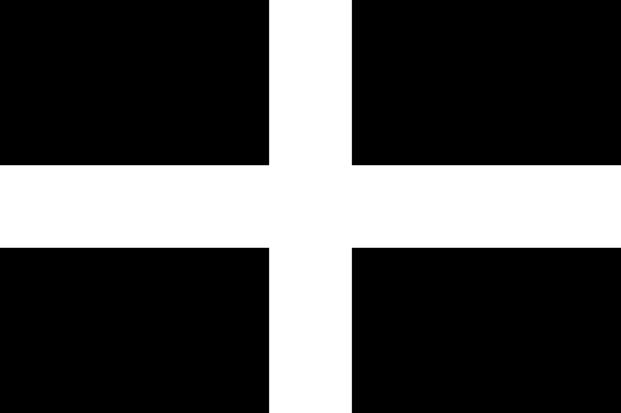Black and White Rectangle Logo - Saint Piran's Flag