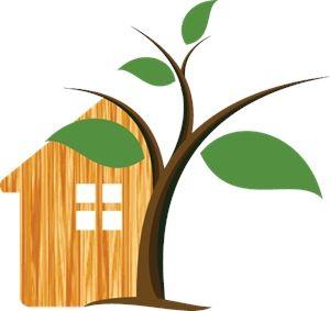 House Building Logo - Green House Construction Building Logo Vector (.AI) Free Download