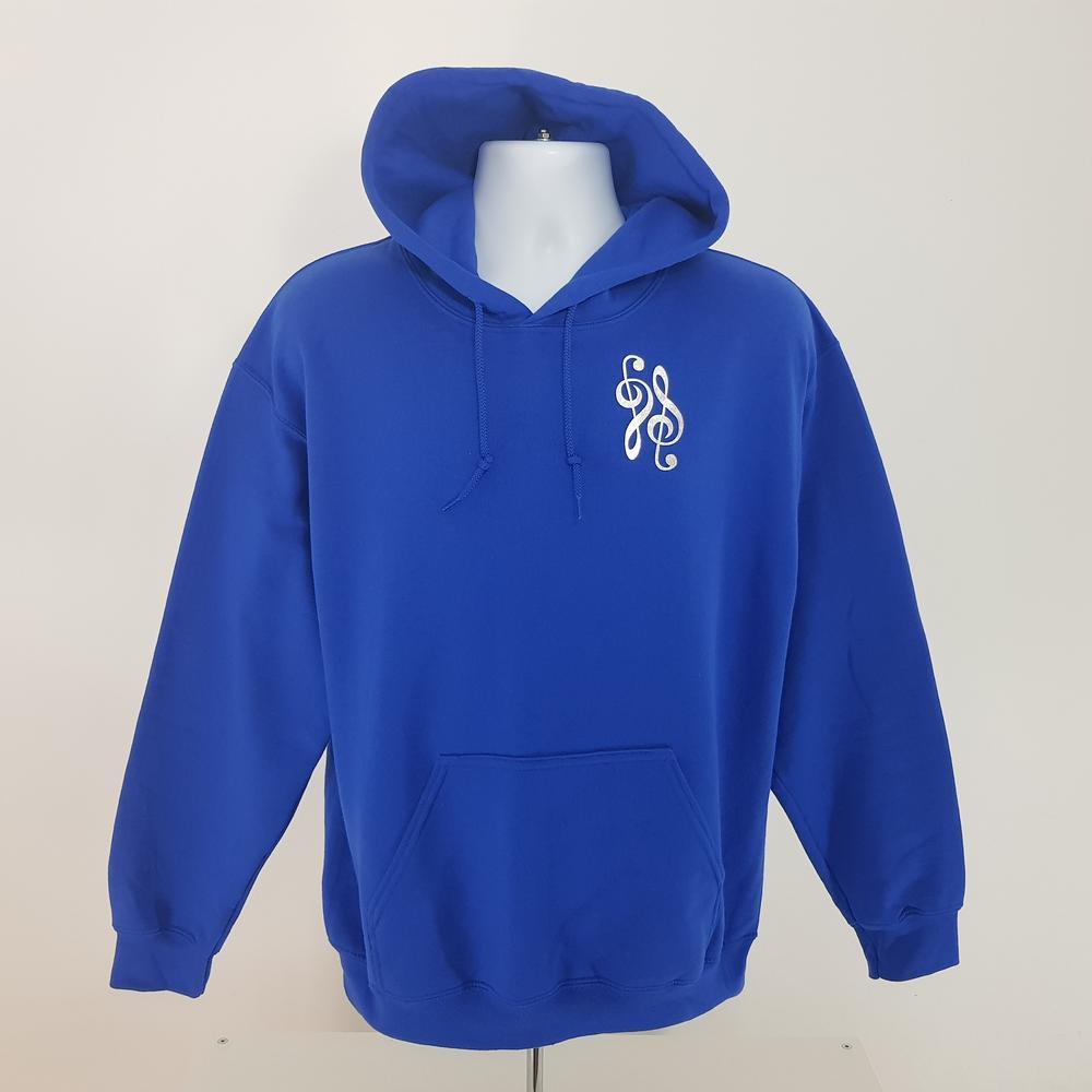 Blue and Silver Logo - Royal Blue HOODIE Silver Logo – Love Sounds Records