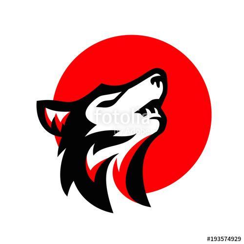 Black and Red Wolf Logo - Wolf Logo Stock Vector