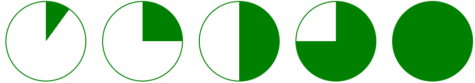 Green Half Circles Logo - circle sector in CSS?