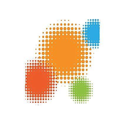 Green Half Circles Logo - VROSELV Custom Blanket Orange Colorful Half Tone Circles