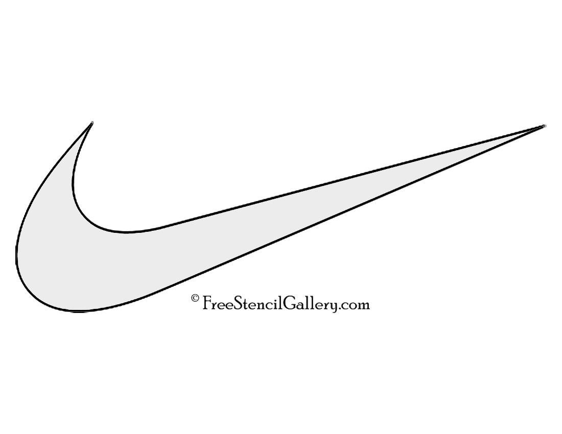 Nike Swoosh Logo - Nike Swoosh Logo Stencil | Free Stencil Gallery