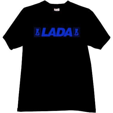 Old Lada Logo - LADA Russian Car with old logo T-shirt in black