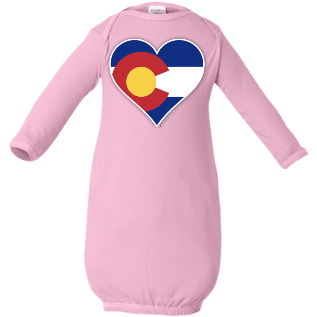 Pink Colorado Logo - Heart Colorado Logo Infant Layette