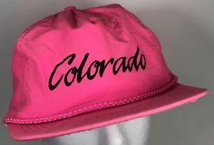 Pink Colorado Logo - Vintage Hot Pink Colorado Hat Buffalos Cursive Logo Trucker Cap