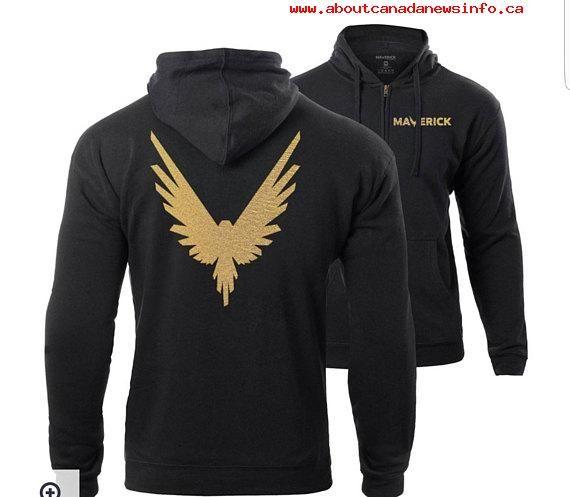 Gold Maverick Logo - Men\'s Clothes Logan Paul maverick gold logo full zip hoodie kids ...
