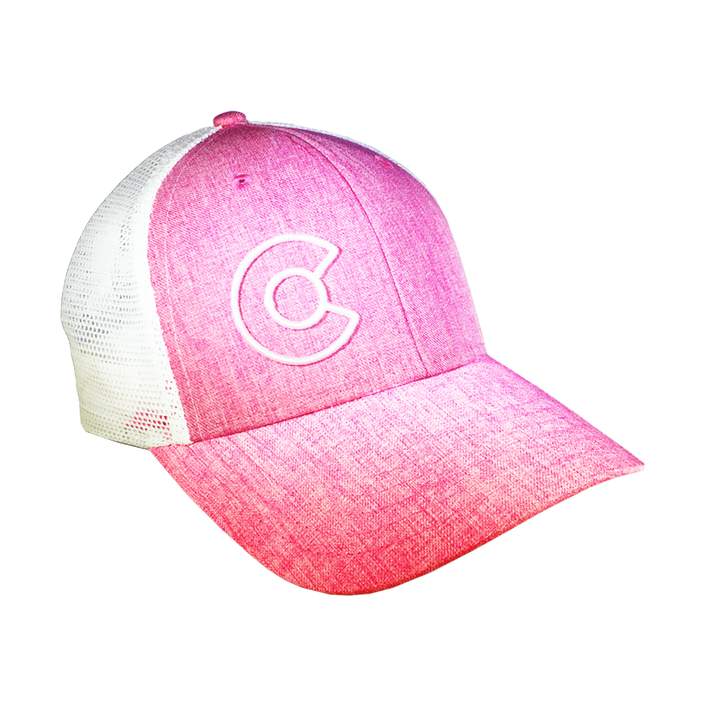 Pink Colorado Logo - Colorado Threads Pink Heather C Trucker Hat - Colorado Threads Clothing