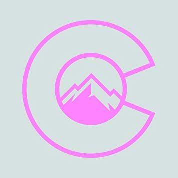 Pink Colorado Logo - RDW Colorado Flag C with Mountains Sticker
