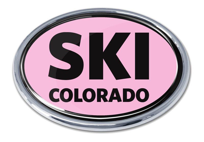 Pink Colorado Logo - Ski Colorado Pink Chrome Emblem