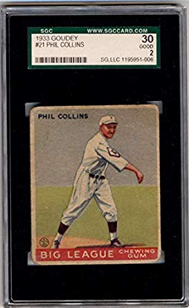 1933 Phillies Logo - Amazon.com: Baseball MLB 1933 Goudey #21 Phil Collins SGC 30 2 RC ...