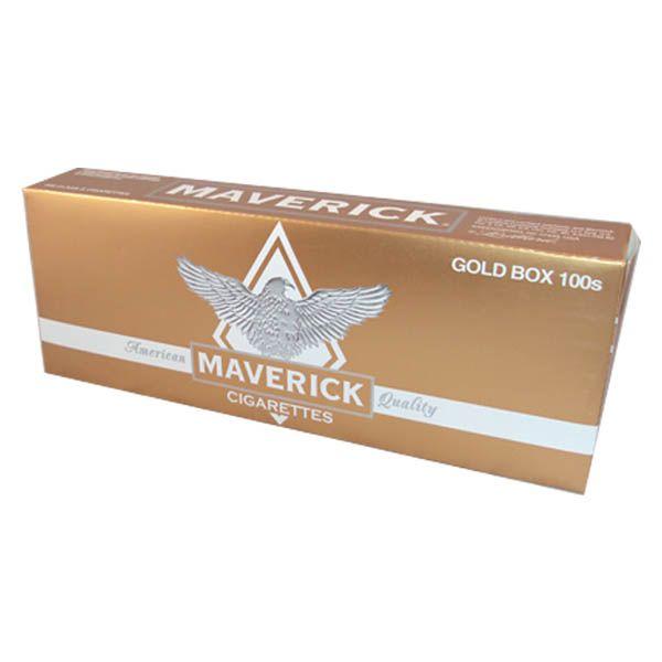 Gold Maverick Logo - MAVERICK GOLD 100s BOX