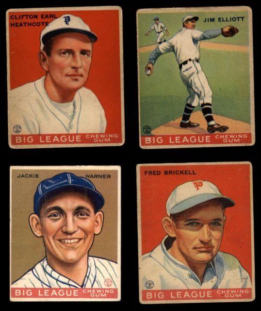 1933 Phillies Logo - Goudey Philadelphia Phillies Near Team Set VG