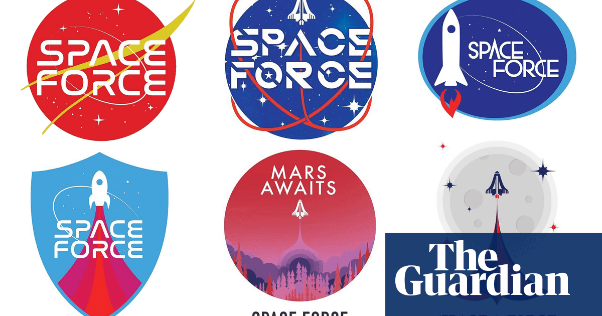 Space with Blue Red Circle Logo - Mars awaits': Trump supporters to vote on logo for space force ...