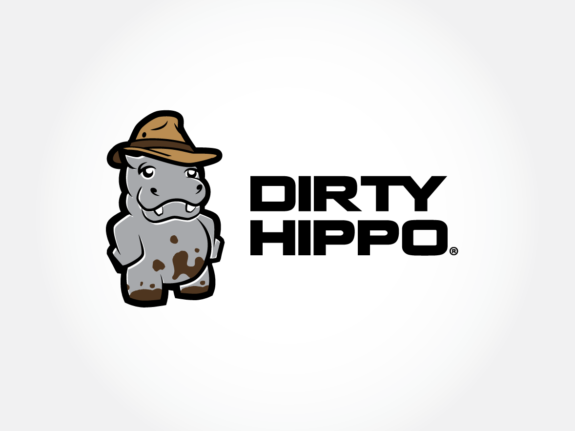 Hippopotamus Logo - Personable, Modern, Clothing Logo Design for Dirty Hippo