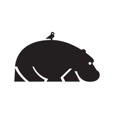 Hippopotamus Logo - Hippo With Bird logo | Logo Design Gallery Inspiration | LogoMix