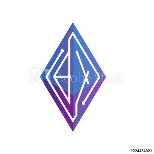 Purple Cube Logo - BX Initial letter block chain logo icon vector template. Looping