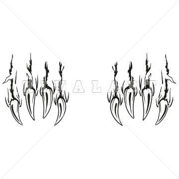 Tearing Logo - Mascot Clipart Image of Animal Claws Tearing Ar39-Claw-01-Rq ...