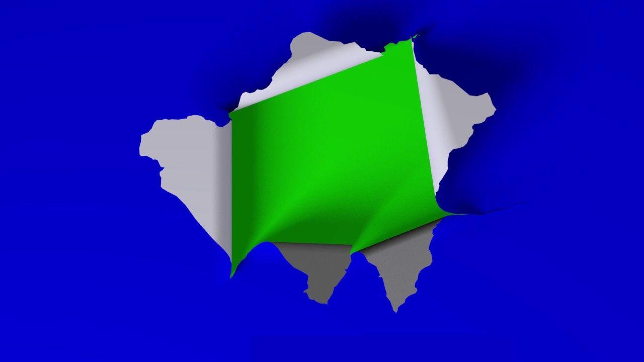 Tearing Logo - Green Screen Logo Reveal Effect - Paper tearing / ripping open ...