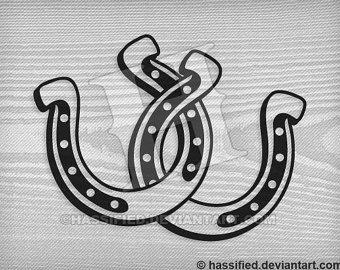 Two Horseshoe Logo - Double horseshoe