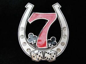 Two Horseshoe Logo - PL23118 REALLY COOL **NUMBER 7 W/ TWO DICE INSIDE HORSESHOE ...
