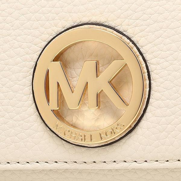 MK Gold Logo - Michael Kors 35F0GFTE1L Leather MK Gold Logo Fulton Flap Continental