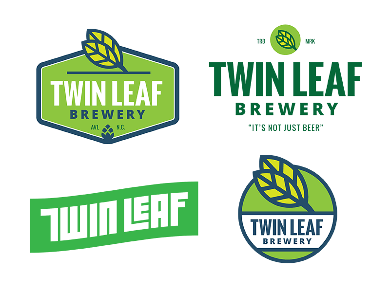 Twin Leaf Logo - Twin Leaf Brewery Logo Concepts