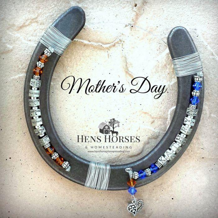 Two Horseshoe Logo - Mother's Day Horseshoe. Child, Horse shoes and Crafty