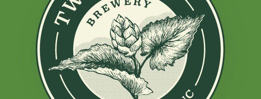 Twin Leaf Logo - Twin Leaf Brewery Logo. Big Bridge Design