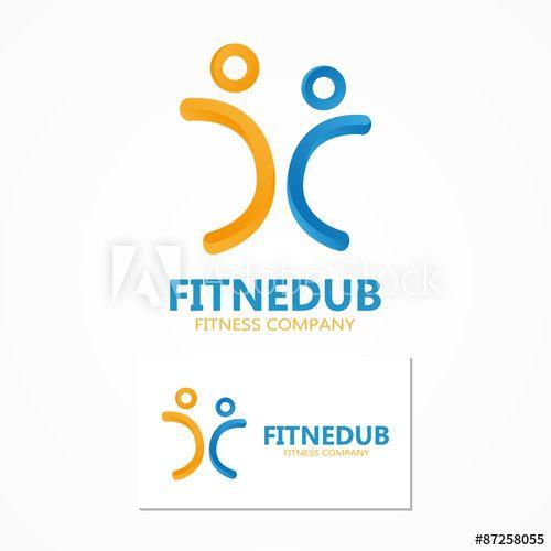 Two Horseshoe Logo - Vector logo two fitness man - Buy this stock vector and explore ...