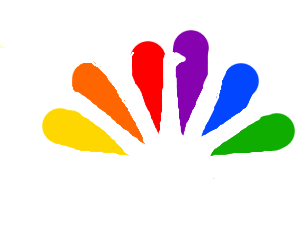 Rainbow Peacock Logo - NBC Rainbow Tail Peacock logo - Drawception