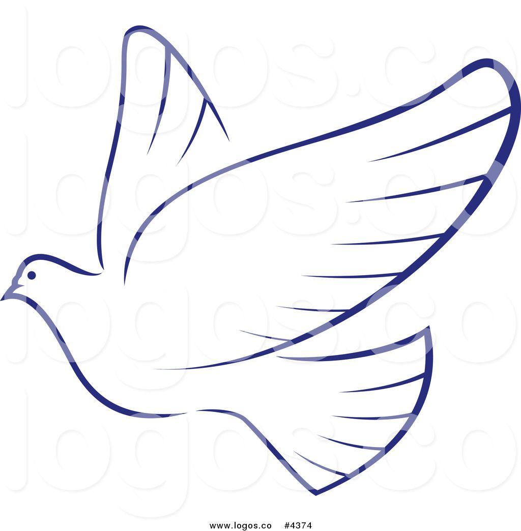 White Dove Logo - Royalty Free Blue and White Dove Logo. Fall Craft Fair ideas