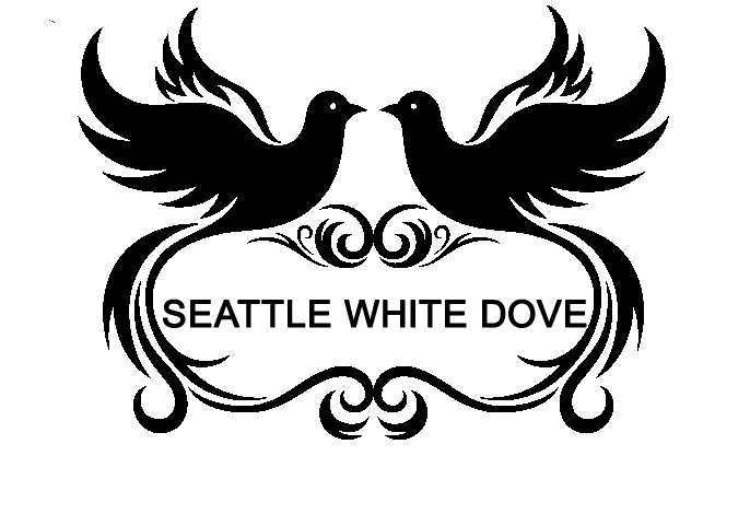 Black and White Dove Logo - Seattle White Dove Releases for Wedding Ceremonies