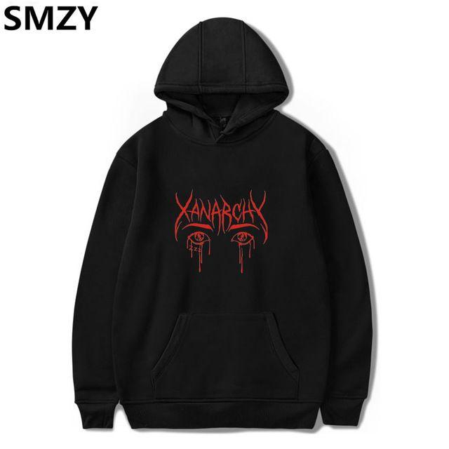 Famous Rap Group Logo - SMZY Lil Xan Anarchy Hooded Hoodie Sweatshirt Men Size Plus Autumn ...