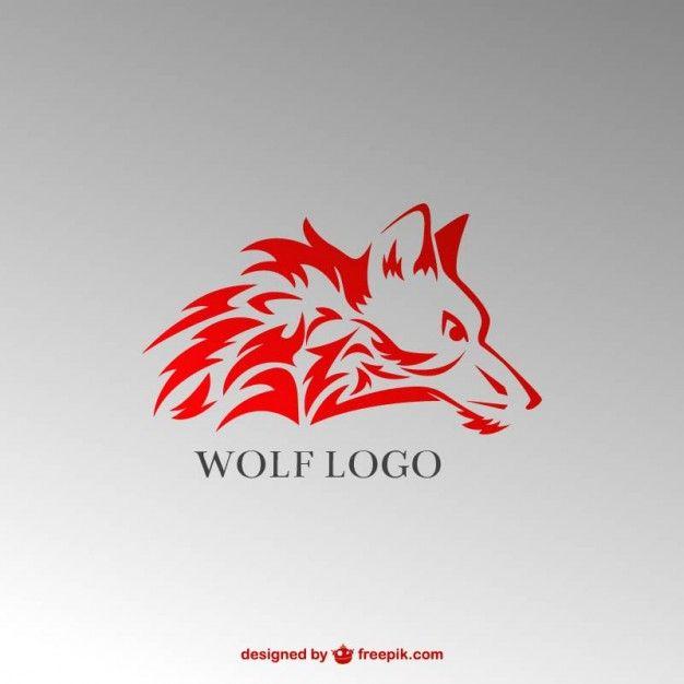 Red Wolf Logo - Stylish red wolf logo Vector