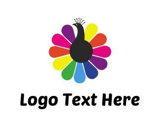 Rainbow Peacock Logo - Rainbow Logo Maker | Best Rainbow Logos | Page 2 | BrandCrowd