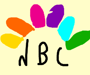Rainbow Peacock Logo - NBC Rainbow Tail Peacock logo drawing