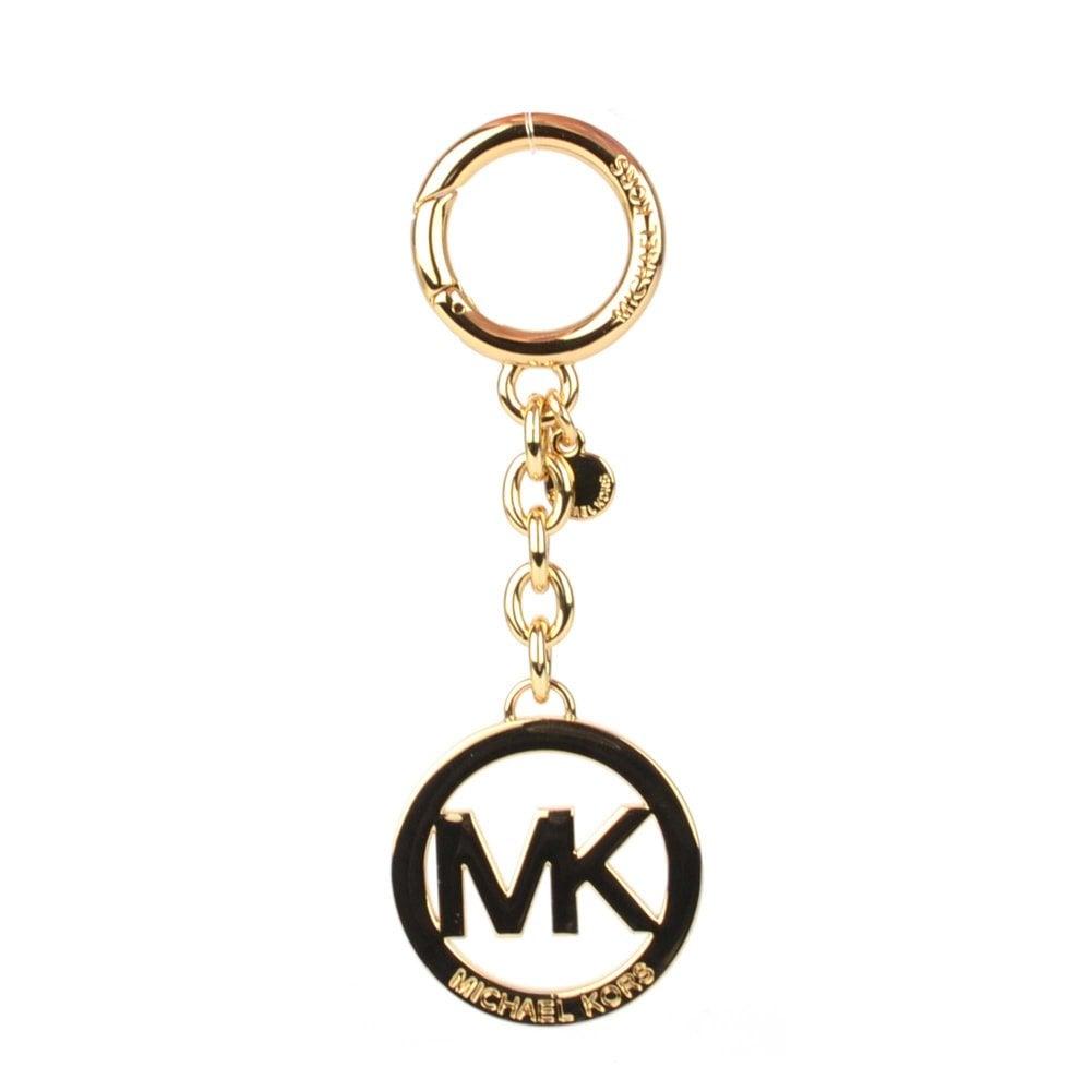 MK Gold Logo - MICHAEL Michael Kors MK Logo Gold Tone Keyring Charm