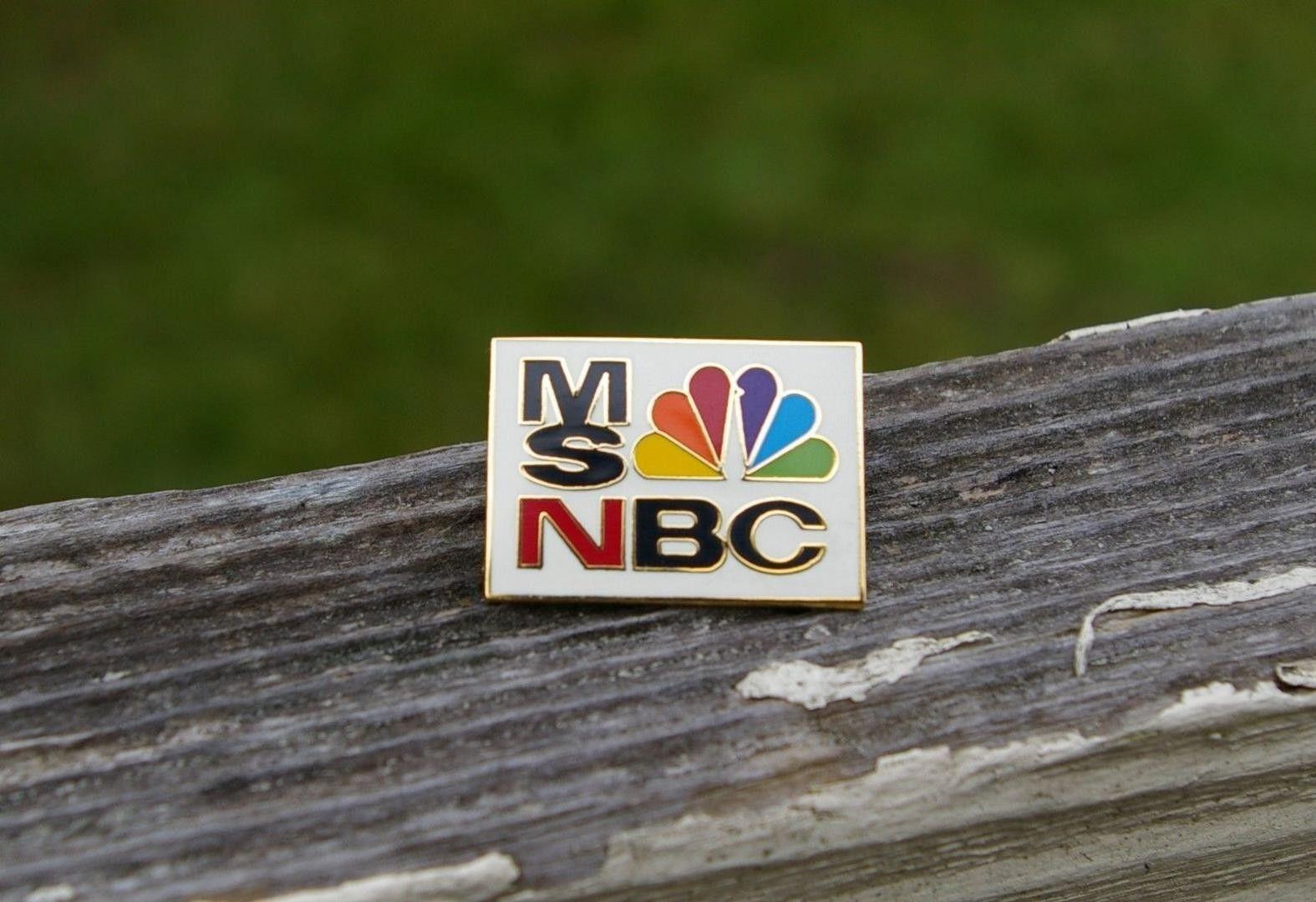 Rainbow Peacock Logo - MSNBC MSN NBC Rainbow Peacock Logo TV Lapel Pin Pinback Television ...