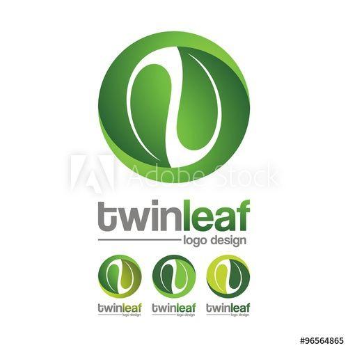 Twin Leaf Logo - Twis Leaf Creative Logo Design - Buy this stock vector and explore ...