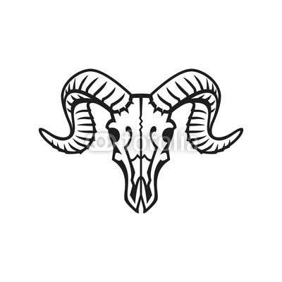 Ram Animal Logo - Ram skull logo or icon black on white. | Buy Photos | AP Images ...